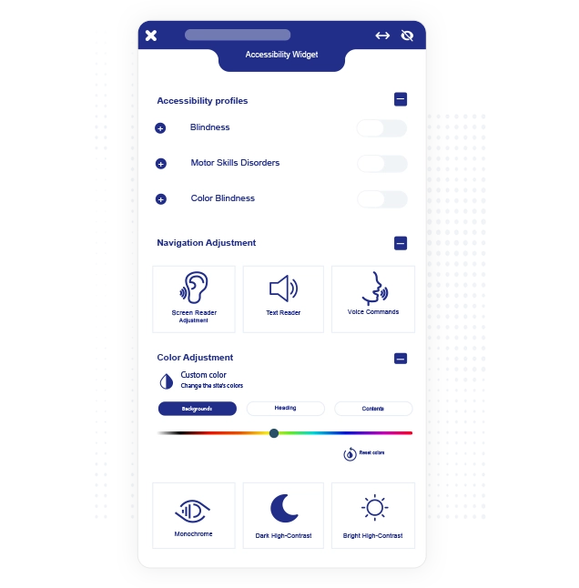 web accessibility interface - Instantly Make Your Website Accessible | EqualWeb AI Widget