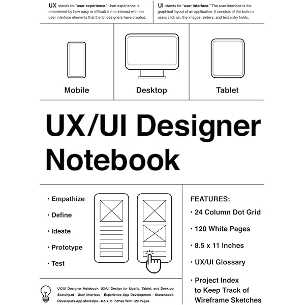 UX design wireframe on tablet - UX / UI Wireframe Design Sketchbook: Mobile, Tablet and Desktop ...