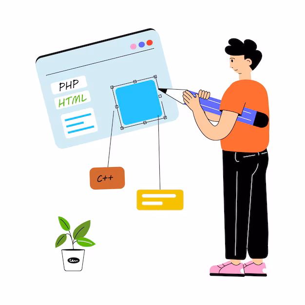 web developer writing code - Ale web developer writing code and creating web applications ...