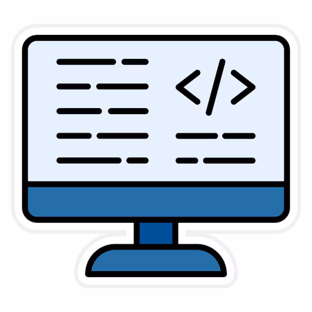 CSS code on monitor - Css code icon vector image can be used for coding and development ...